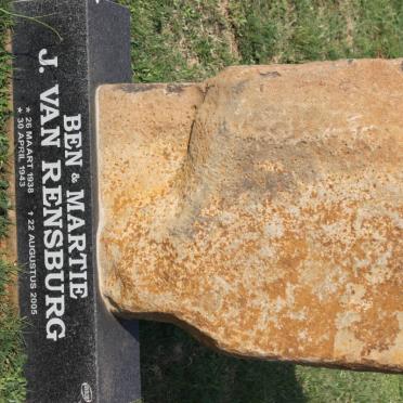 RENSBURG Ben, J. van 1938-2005 &amp; Martie 1943-