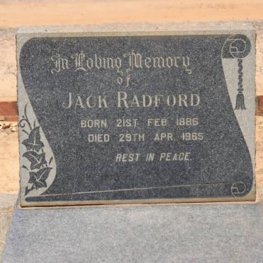 RADFORD Jack 1886-1965