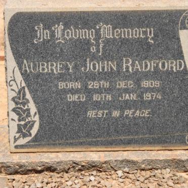 RADFORD Aubrey John 1909-1974