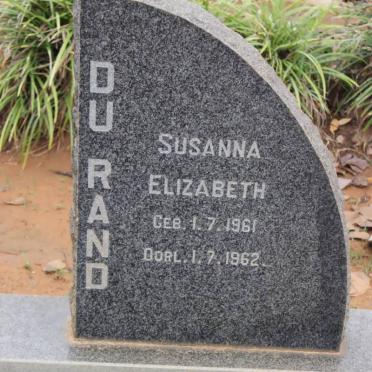 RAND Susanna Elizabeth, du 1961-1962