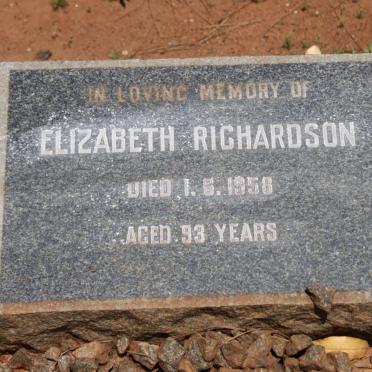 RICHARDSON Elizabeth -1958