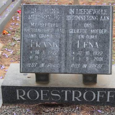 ROESTROFF Frank 1922-1988 &amp; Lena 1922-2001