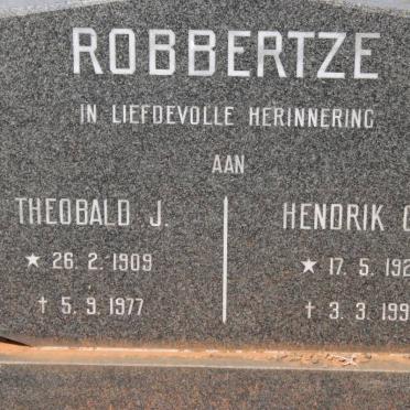 ROBBERTZE Theobald J. 1909-1977 :: ROBBERTZE Hendrik C.C. 1923-1991
