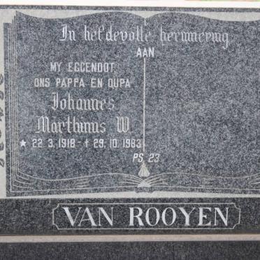 ROOYEN Johannes Marthinus W., van 1918-1983