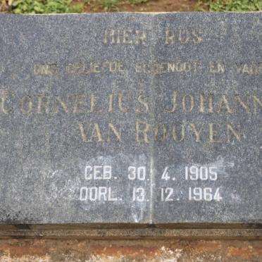 ROOYEN Cornelius Johannes, van 1905-1964
