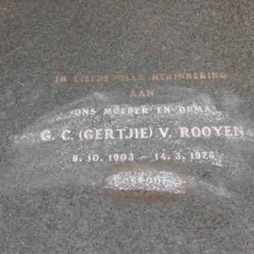ROOYEN G.C. 1903-1975
