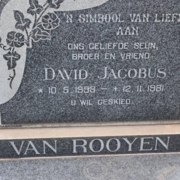 ROOYEN David Jacobus, van 1958-1981