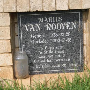 ROOYEN Marius, van 1978-2003
