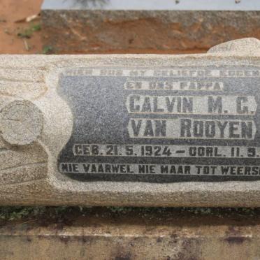 ROOYEN Calvin M.G.,van 1924-1962