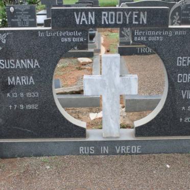 ROOYEN Gerhardus Cornelius Viljoen, van 1926-1983 &amp; Susanna Maria 1933-1982