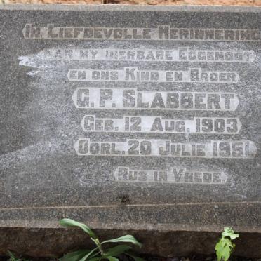 SLABBERT G.P. 1903-1951