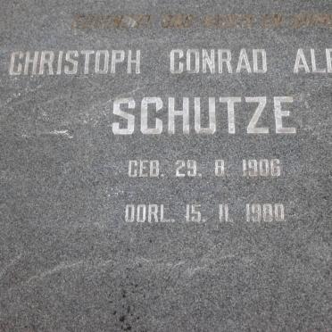 SCHUTZE Christoph Conrad Albert 1906-1980