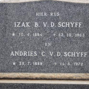 SCHYFF Izak B.,v.d. 1884-1965 ::v.d. SCHYFF Andries C. 1889-1972