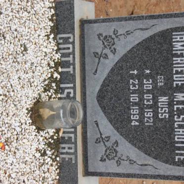 SCHUTTE Irmfriede M.E. nee NUSS 1921-1994