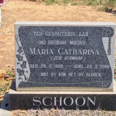 SCHOON Maria Catharina nee VERMAAK 1899-1986