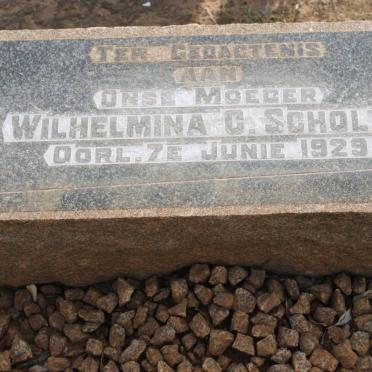 SCHOLTZ Wilhelmina C. -1929