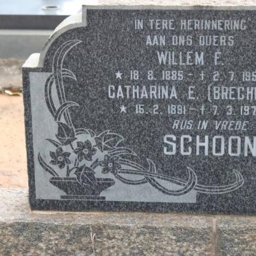 SCHOON Catharina E. nee BRECHER 1891-1972