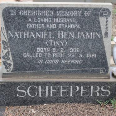 SCHEEPERS Nathaniel Benjamin 1902-1981