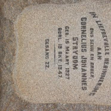 STRYDOM Cornelius Johannes 1927-1947