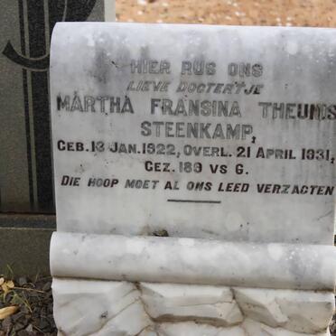 STEENKAMP Martha Fransina Theunis 1922-1931