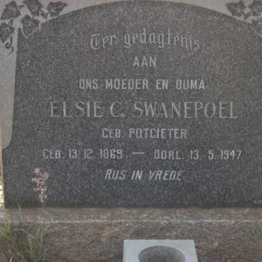 SWANEPOEL Elsie C. nee POTGIETER 1869-1947