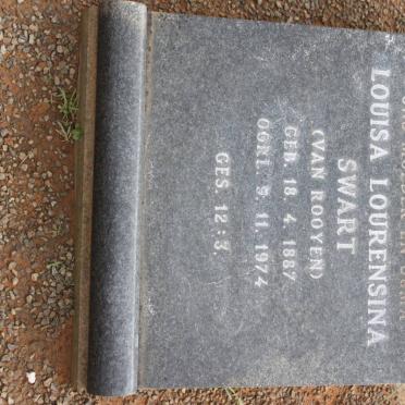 SWART Louisa Lourensina nee VAN ROOYEN 1887-1974