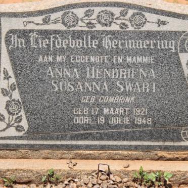 SWART Anna Hendriena Susanna nee COMBRINK 1921-1948