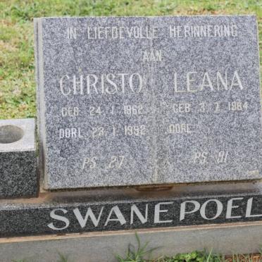 SWANEPOEL Christo 1962-1992 &amp; Leana 1964-