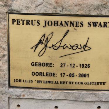 SWART Petrus Johannes 1926-2001