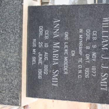 SMIT William J.J. 1877-1926 &amp; Anna Maria 1882-1966