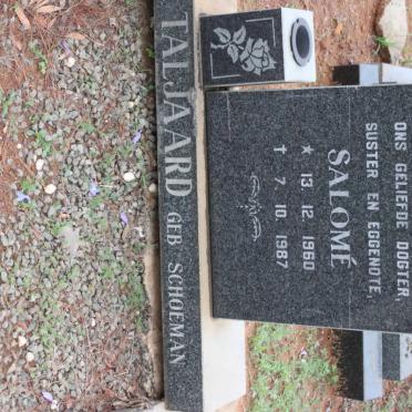 TALJAARD Salome nee SCHOEMAN 1960-1987