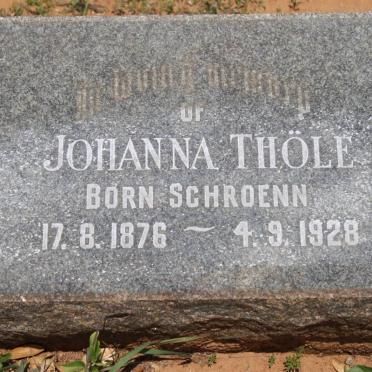 THÖLE Johanna nee SCHROENN 1876-1928