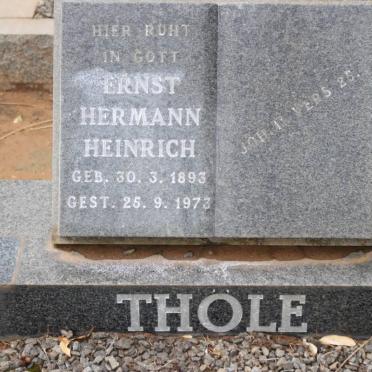 THOLE Ernst Herman Heinrich 1893-1973