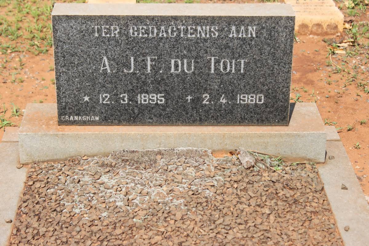 TOIT A.J.F., du 1895-1980