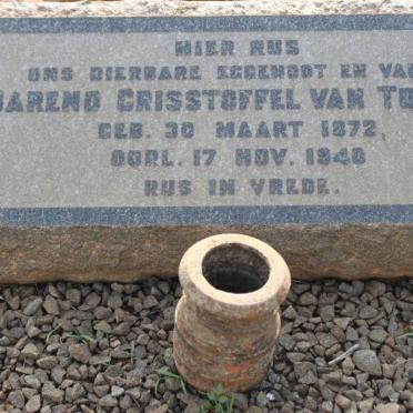 TONDER Barend Crisstoffel, van 1872-1940