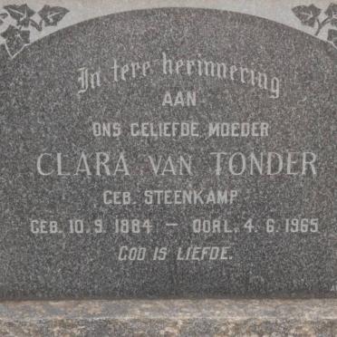 TONDER Clara, van nee STEENKAMP 1884-1965