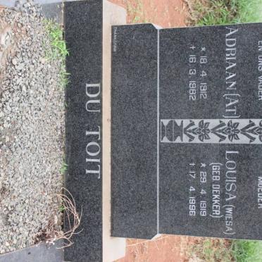 TOIT Adriaan, du 1912-1982 &amp; Louisa DEKKER 1919-1996