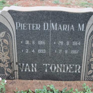 TONDER Pieter D., van 1915-1993 &amp; Maria M. 1914-1987