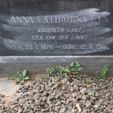 UYS Anna Catharina formerly LAAS nee VAN DER LINDE 1876-1968