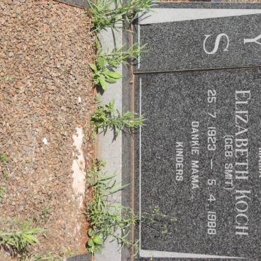 UYS Elizabeth Koch nee SMIT 1923-1988