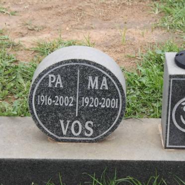 VOS Pa 1916-2002 &amp; Ma 1920-2001