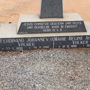 VOLKER Ferdinand Johannes 1890-1986 &amp; Marie Regine Auguste 1895-1979