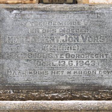 VORSTER Engela Gert. Joh. nee MINNIE 1896-1943