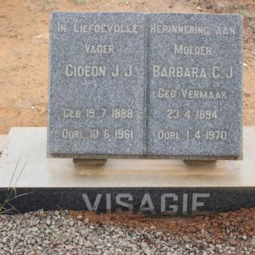 VISAGIE Gideon J.J. 1888-1961 &amp; Barbara C.J. VERMAAK 1894-1970
