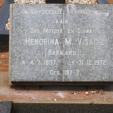 VISAGIE Hendrina M. nee BARNARD 1897-1972