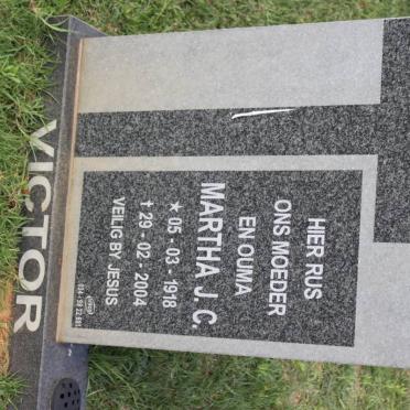 VICTOR Martha J.C. 1918-2004