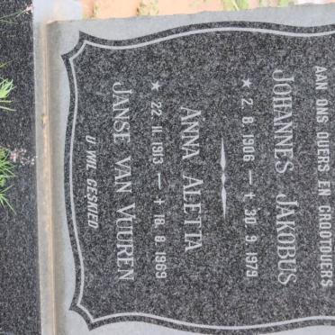 VUUREN Johannes Jakobus, Janse van 1906-1979 &amp; Anna Aletta 1913-1969