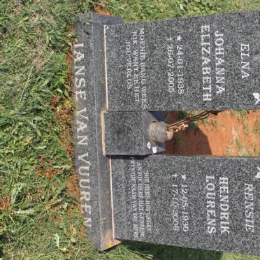 VUUREN Hendrik Lourens, Janse van 1930-2008 &amp; Johanna Elizabeth 1938-2005