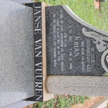 VUUREN Johan, Janse van 1967-1988