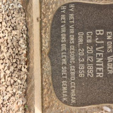 VENTER B.J. 1892-1956 &amp; M.E.F. 1895-1959